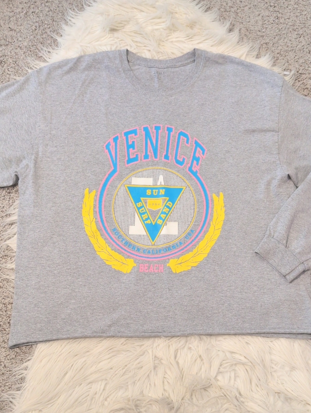 John Galt Oversized Graphic Long Sleeve Tee
